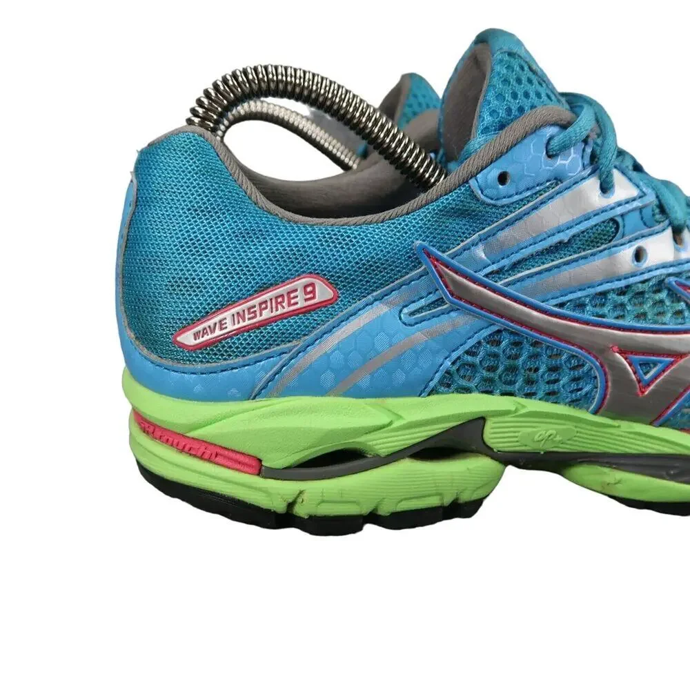 Mizuno Shoes Womens 8 Athletic Running Wave Inspire 9 Sport Trainer Active Blue